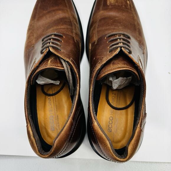 ECCO Mens Derby Shoes Helsinki 2 Toe Leather Lace Up 500174 EU44 / US 10-10.5 main image 5
